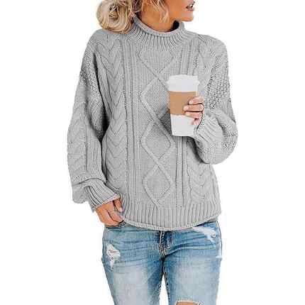and thick winter pullover women knitwear crimped turtleneck