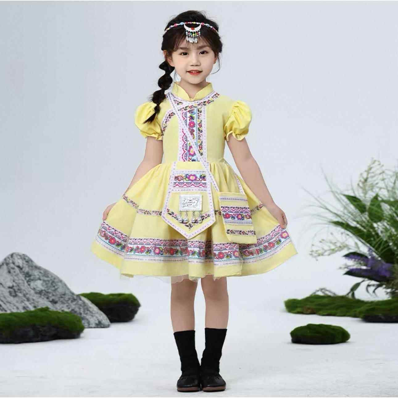 正品儿童数民族六少一表布演服男女童广西彝族壮族依族演瑶族苗族