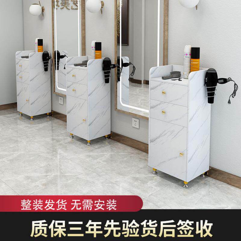 美发工具柜发廊工具车复古理发店抽屉式专用多功能推车镜台小柜子