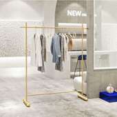 挂衣架陈中列 衣色服583架子收纳金岛落货架童装 服装 店展示架地式