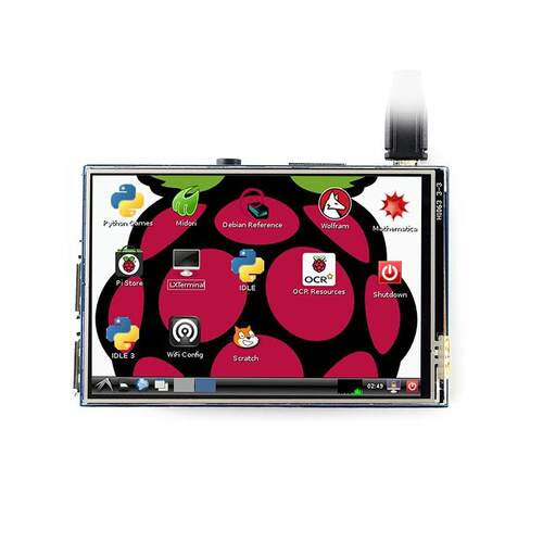 微雪 树莓派4代B型 Zero w3.5寸 LCD IPS屏 液晶屏 电阻屏 显示屏