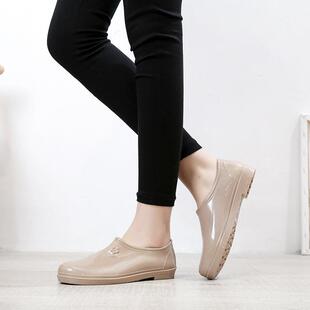 春秋短筒女士雨鞋 宝厨房低筒水鞋 加棉洗车工作胶鞋 雨靴防滑低筒元