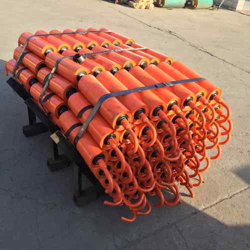 托辊 井下输送设备配件弹簧串辊 防尘 、防水三联托辊 平行托辊