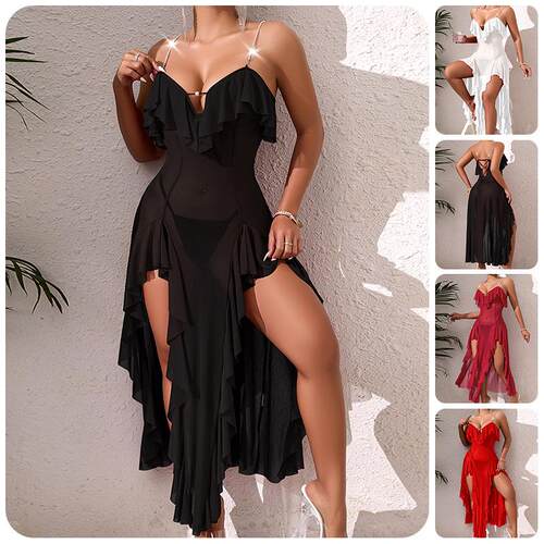 Dress, women's summer long dress, mesh backless evening