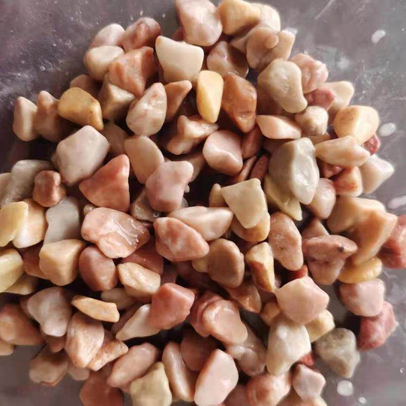 彩色水洗石 五彩洗米石 盆栽铺面 胶粘石子 山水砾石
