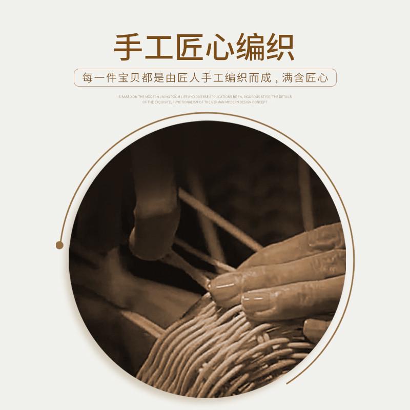 F藤编收纳筐家用水果篮面包馒头筐子蔬菜馍收纳篮竹编零食野餐篮H