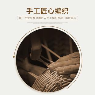 藤编收纳筐家用水果篮面包馒头筐子蔬菜馍收纳篮竹编零食野餐篮筐