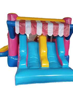 蹦床游泳池inflatable水池设备蹦户外城堡游乐滑梯充气大型