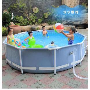 游泳池家用养鱼池intex26710泳池儿童户外池戏水室内加厚超大支架
