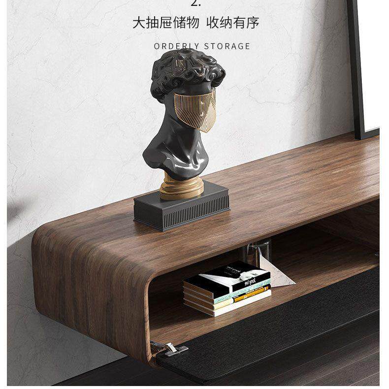 意式极简壁挂电视柜茶几组合客厅新款大小户型悬挂款北欧风墙柜