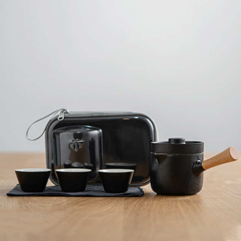 便携式旅行茶具一壶三杯创意陶瓷快客杯功夫茶具泡茶壶随手礼品