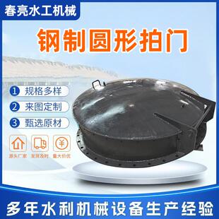 钢制拍门玻璃钢圆旋启式阀防倒灌闸门法兰式不锈钢浮箱全通径