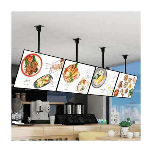 Led Light Box Hanging Menu Board Display Illuminated Poster