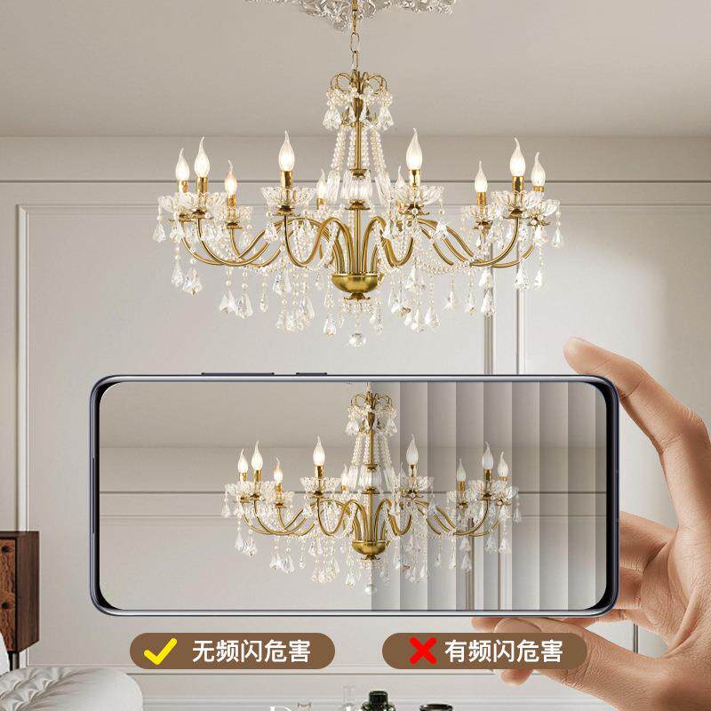 法式轻奢水晶吊灯高档美式宫廷别墅复古客厅餐厅主灯奢华卧室灯具