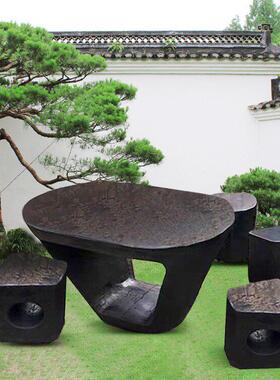石雕石桌石凳大理石庭院花园户外家用室外石头桌子茶几摆件