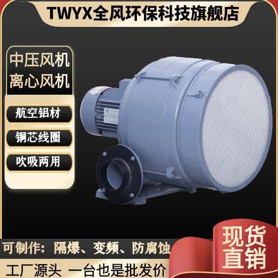 HTB透浦多段式中压风机燃烧机助燃变频防爆鼓风机套袋机吹吸风机