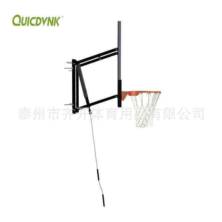 墙壁式篮球架挂壁便携方便升级可升降篮球架钢化玻璃成人全年龄年