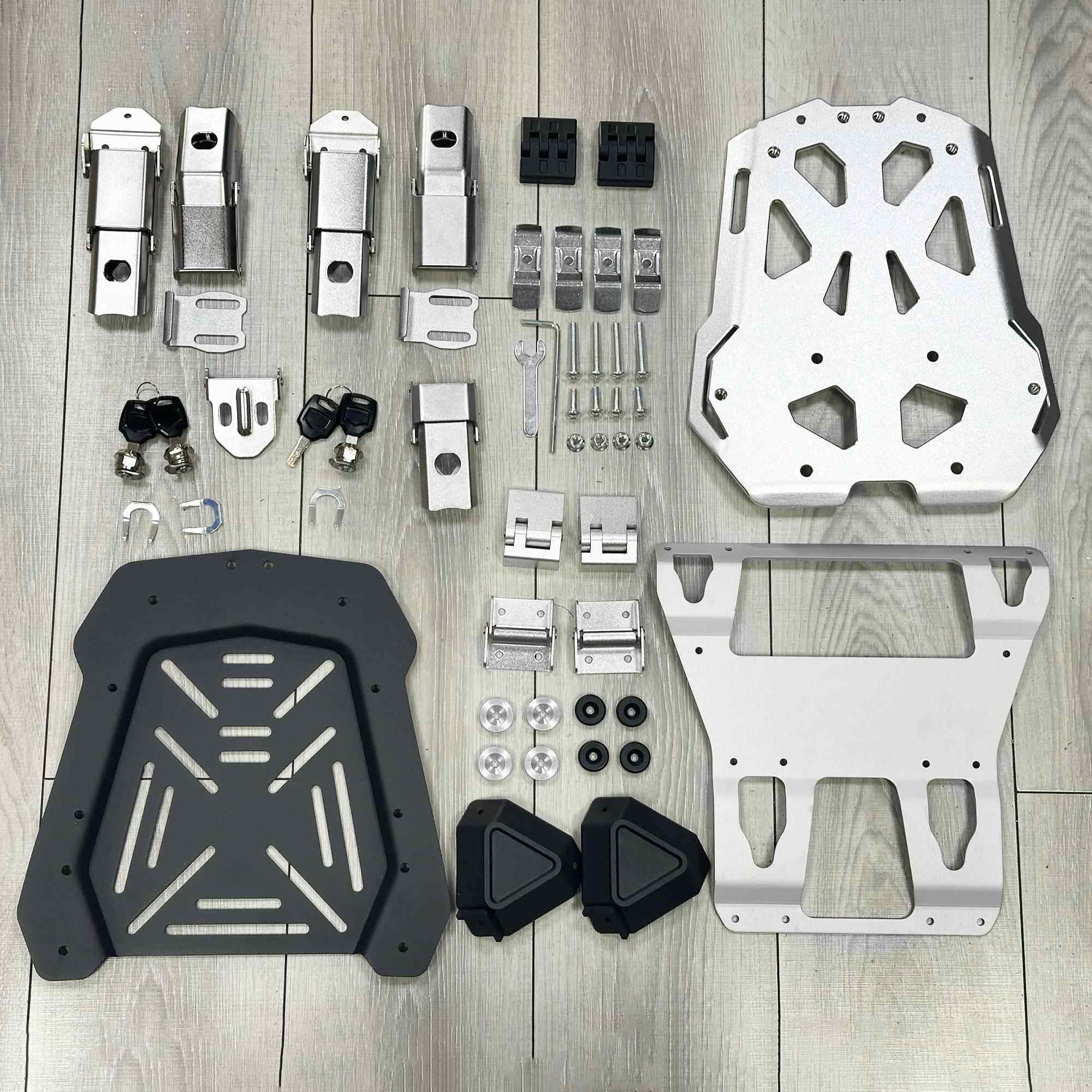 摩托车尾箱安装配件大全快拆底座摩托车铝合金尾箱卡扣合页锁配件