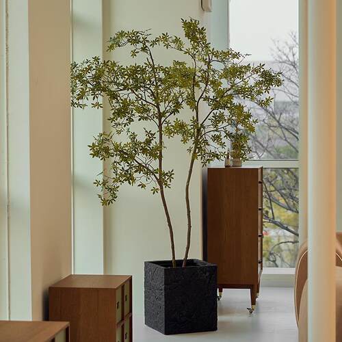 仿真绿植室内高级假树黄荆树高端仿生植物落地盆栽景观装饰摆件