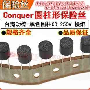黑色圆柱保险丝管 T315MA 400MA 500MA 800MA 1A 1.25A 1.6A/250V