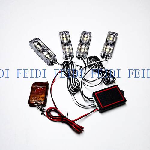 03039 爆款 无线遥控 4X6LED 一拖四 24W 24LED中网爆闪灯频闪灯