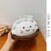 饭厅前台装 饰卫生纸盒可爱卡通水饺纸巾盒乔迁新居春节礼物开店开