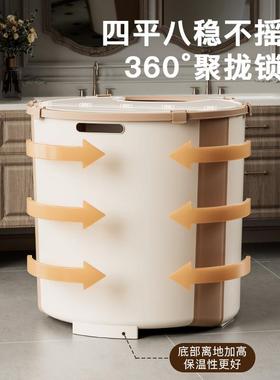家免安装浴桶成人缸大洗澡用盆号儿童洗澡桶可折叠多功HWB能泡浴