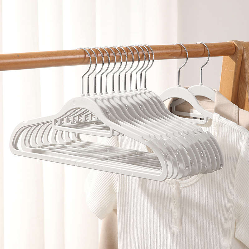 包邮橡胶漆衣架子4支装加长家用挂衣撑子防滑晾晒衣服架干湿两用