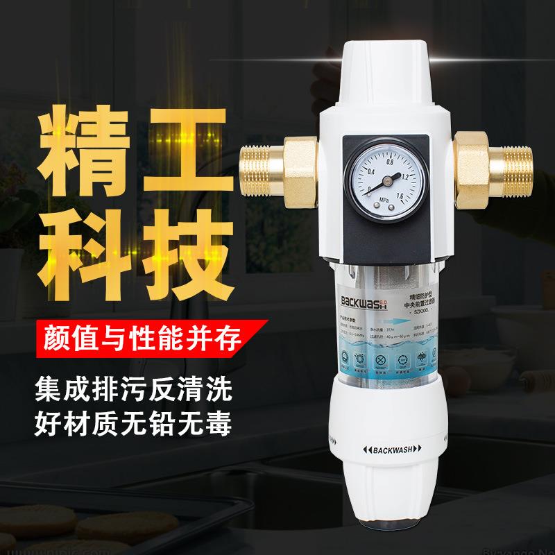 双面刮洗带表铜前置过滤器家用自来水管道保护器全屋净水器非直饮