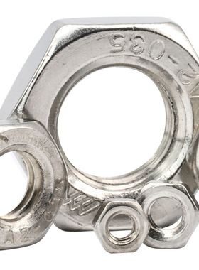 304不锈GST钢薄螺母/外六角扁螺厂3母家薄型螺帽M6M8/M10/DIN49