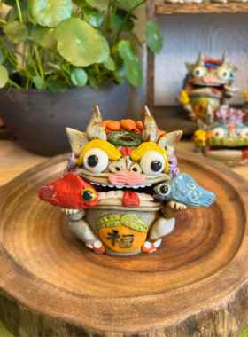 辰雪景德镇纯手工陶瓷貔貅茶宠香炉线 线香倒流香插摆件开 业创意