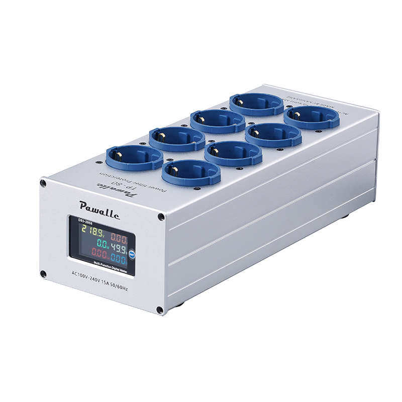 PAWALLE/派瓦TP80欧标电源滤波器8位EU电源净化器插座复式2级滤波