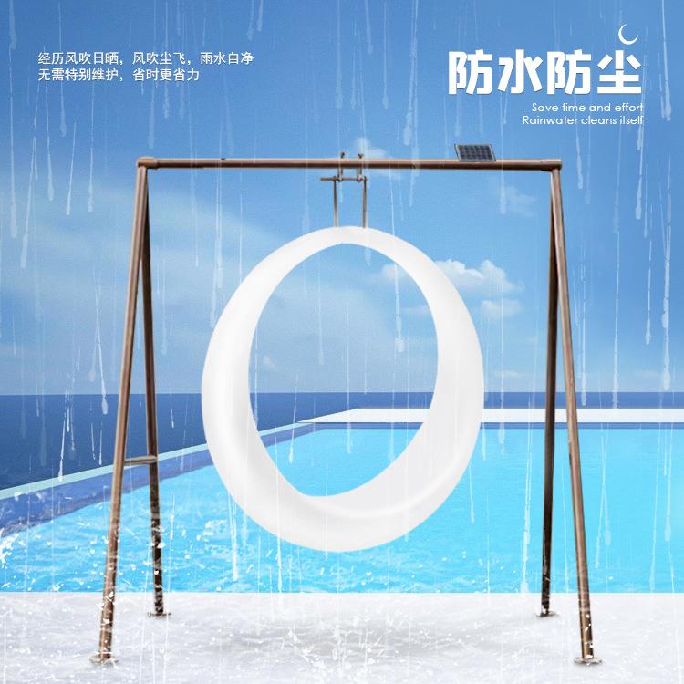 户外太阳能网红月亮秋千摇摇躺椅摆件庭院阳台休闲懒人吊椅吊篮