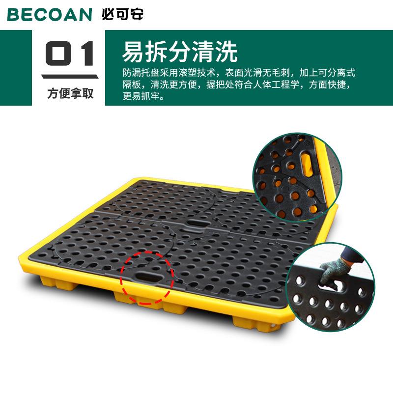 防渗漏塑料托盘四桶机油桶接油盘危废化学品防漏油防泄漏托盘