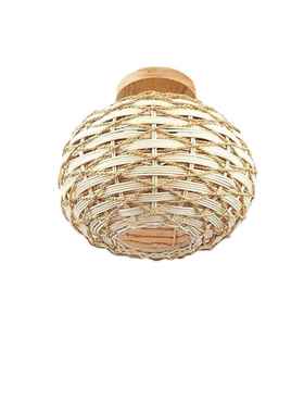 波西编自米亚农舍风灯L01073-1原木藤南瓜外形灯罩中山灯色具然极