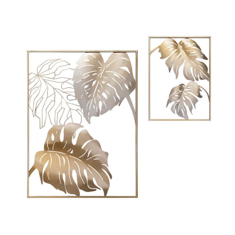 福雕家饰轻奢客厅墙面立体金属沙发背景墙壁饰餐厅铁艺装饰挂件