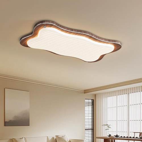 客厅灯创意个性波浪形大厅主灯现代简约卧室书房全光谱护眼吸顶灯