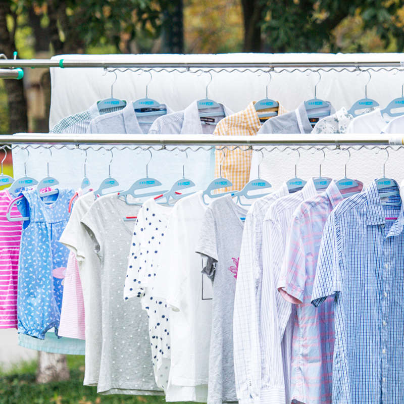 批发晾衣杆伸缩撑杆 不锈钢阳台顶装窗外室外竹竿晾衣架晒衣杆 凉