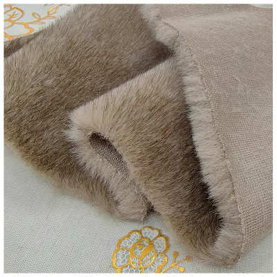 现货双色阳离子1200米克大兔毛系列鞋帽服饰毛绒面料厂家批发