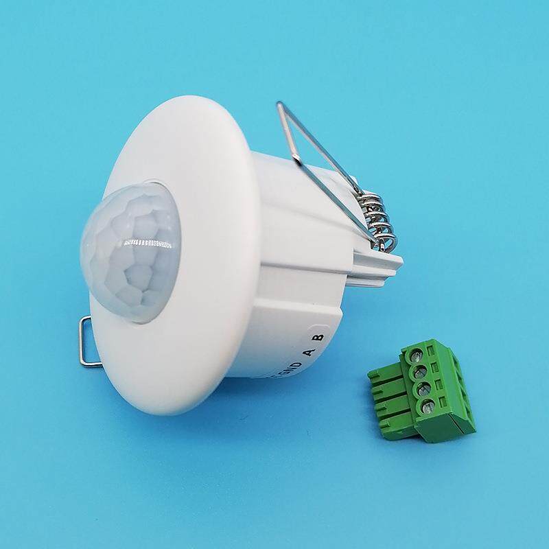 RS485微型红外线感应器12V 24V弱电智能家居嵌入式485人体感应器
