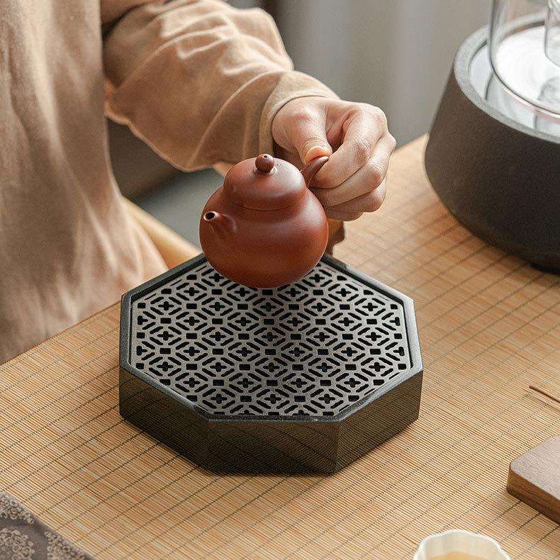 年轻人茶台小型功夫干泡台茶台 乌金石茶具茶盘家用沥水托盘