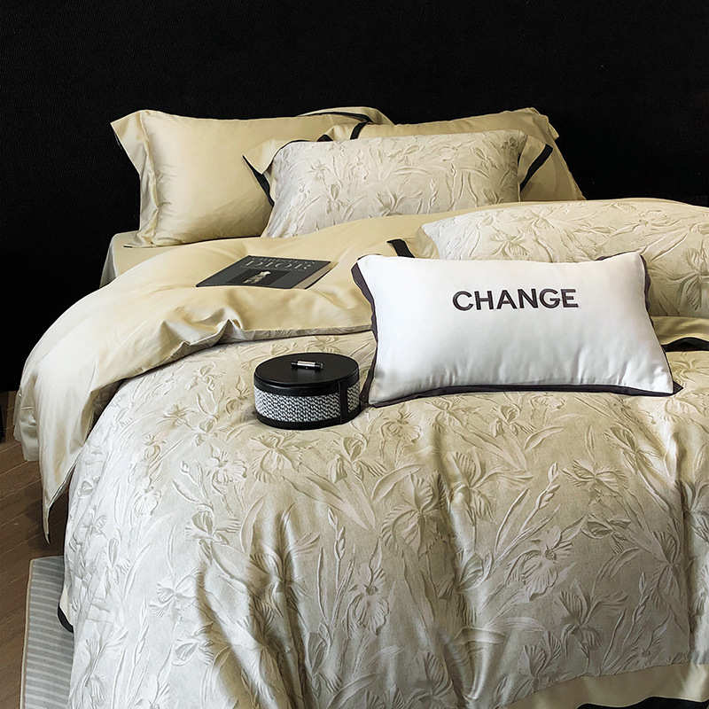 一件丝四季柔软支轻天印花奢滑品批起四件套丝棉100床南通高端