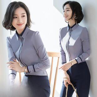 加绒衬衫女职业装长袖2025冬季保暖加厚加棉白衬衣工作服修身显瘦