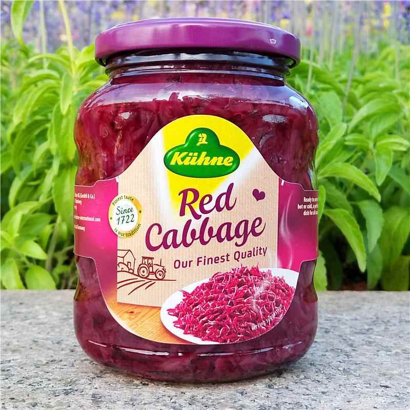 冠利腌红椰菜紫甘蓝汉堡蔬菜沙拉即食腌酸泡菜KUHNE RED CABBAGE