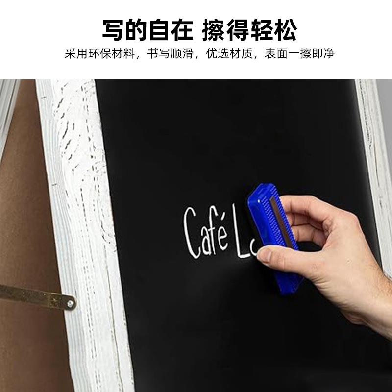 黑板双面A418形实木黑板牌商用格摆摊价展示小板摆黑摊带支架可折