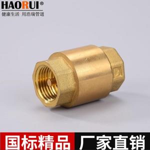 加厚 4分6分1寸 全铜内丝止回阀水管弹簧单向阀立式水表止逆阀