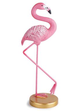 家居摆件创意北欧ins火烈鸟树脂工艺品 创意酒店客厅软装饰品摆设