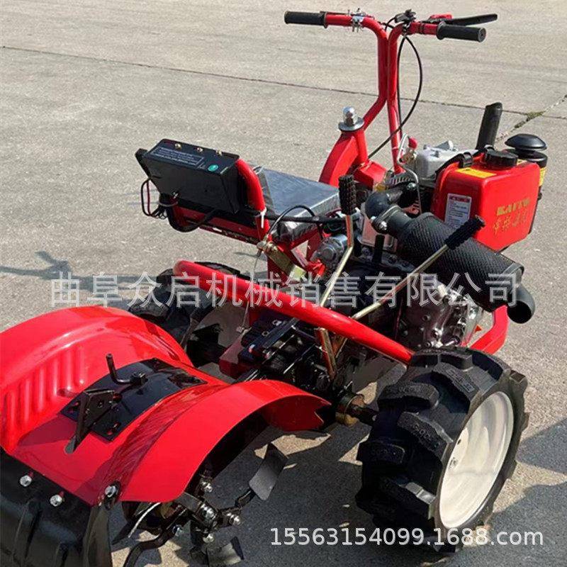 新式三轮乘坐式微耕机柴油四轮耕地机多功能大棚小型旋耕机