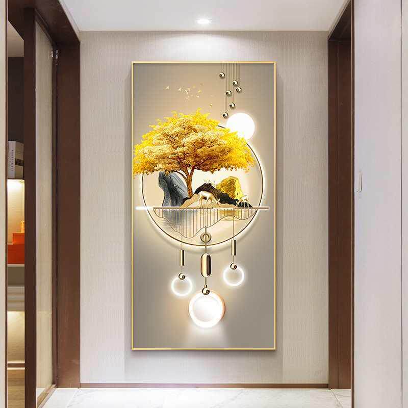 2024新款入户玄关装饰画现代简约玄幻墙走廊走道墙面挂画过道壁画