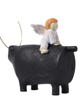 家居元逸自然新中式 客厅茶几童趣摆件系列潮玩牧童骑牛装饰摆件